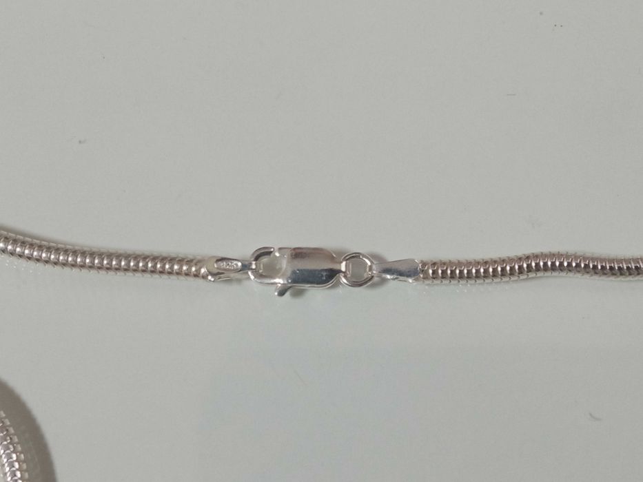 Elegancki naszyjnik łańcuszek 42 cm Splot Linka żmijka Sterling Silver 925