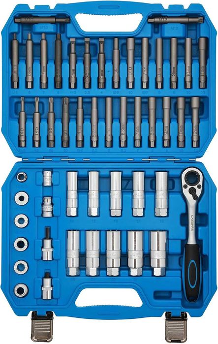 Zestaw Narzędzi Kluczy Do Amortyzatorów CASOMAN 50 szt Grzechotka