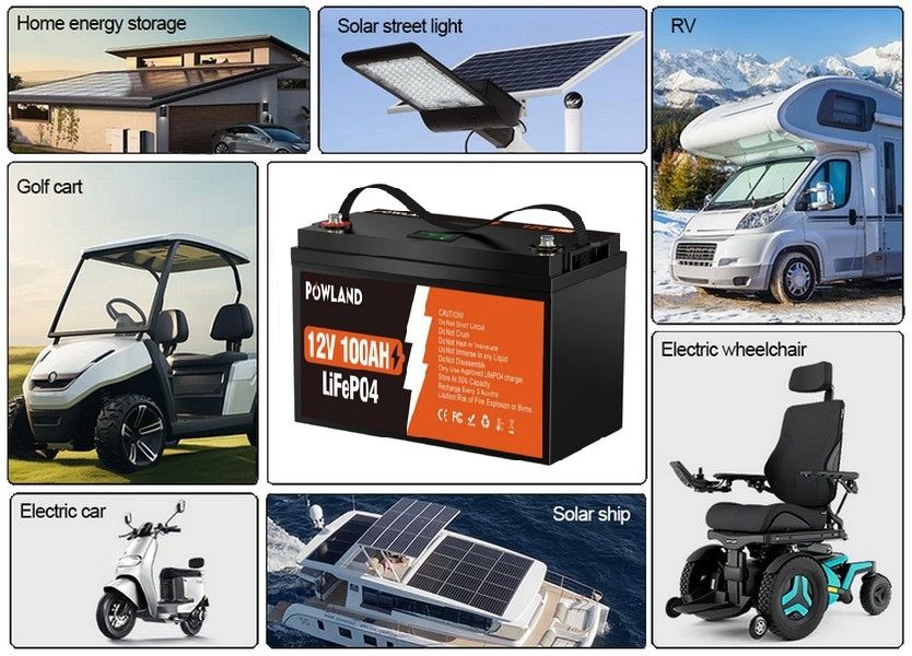Акумулятори PoWLand LiFePO4 12V 100Ah