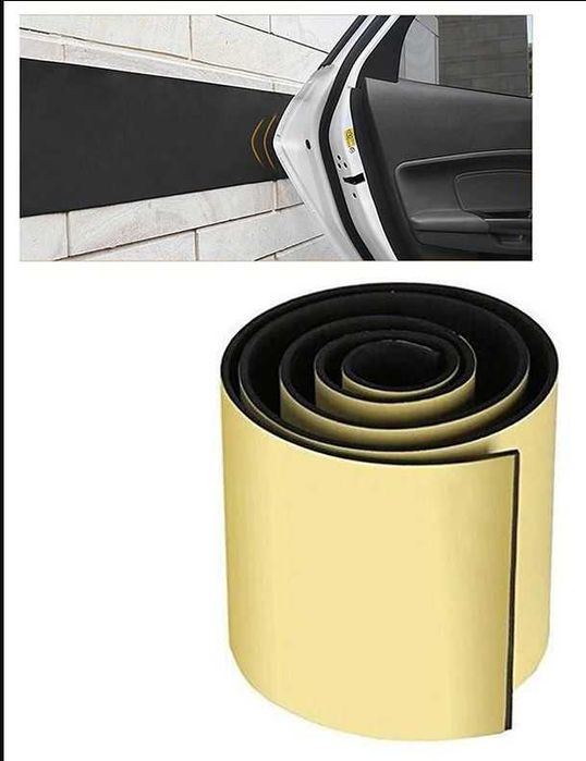 Protetor De Parede GWP04 Para Garagem - 2 Peças Com Textura Madeira