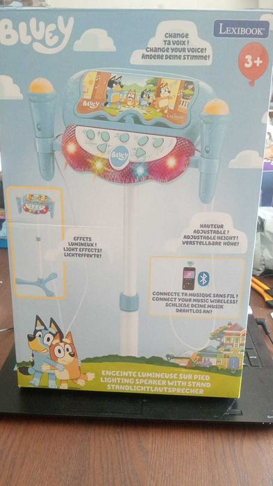 Coluna de Som Infantil Bluey LEXIBOOK c/ 2 Microfones