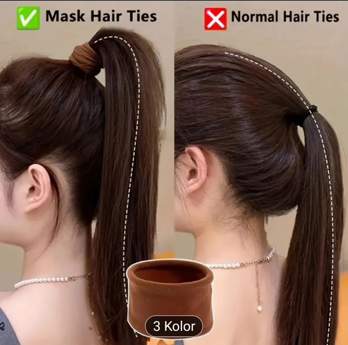 20 szt szerokich gumek do włosów