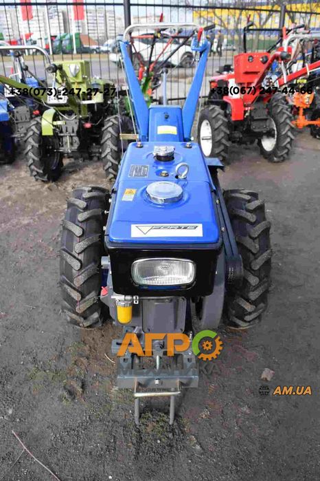 Мотоблок Forte МД-81 LUX (8 к.с. дизель, синій)! Фреза+LED фара!