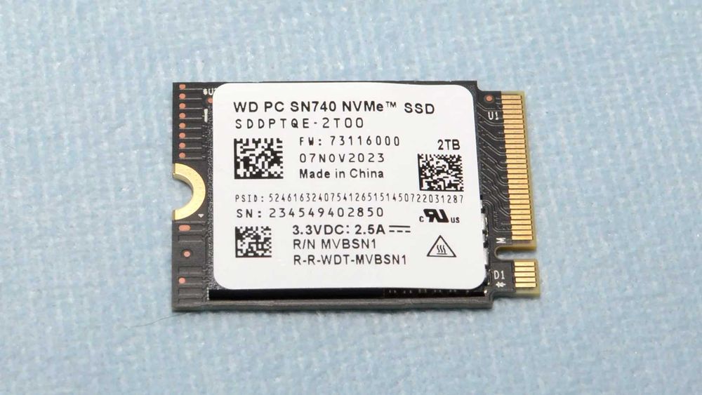 SSD NVMe 2ТБ 2048GB WD SN740 NEW Surface Pro 8 X Laptop Steam PCIe 4