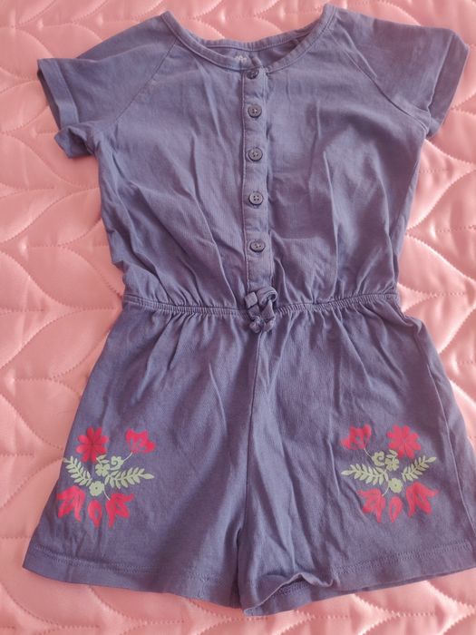 Letni granatowy kombinezon dla dziewczynki firmy Lupilu 104