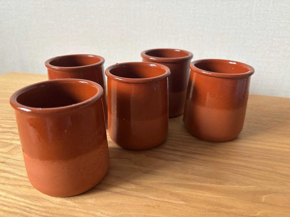 Saveur d'Autrefois YOPLAIT Маленька глиняна чашка, глазурована, терако