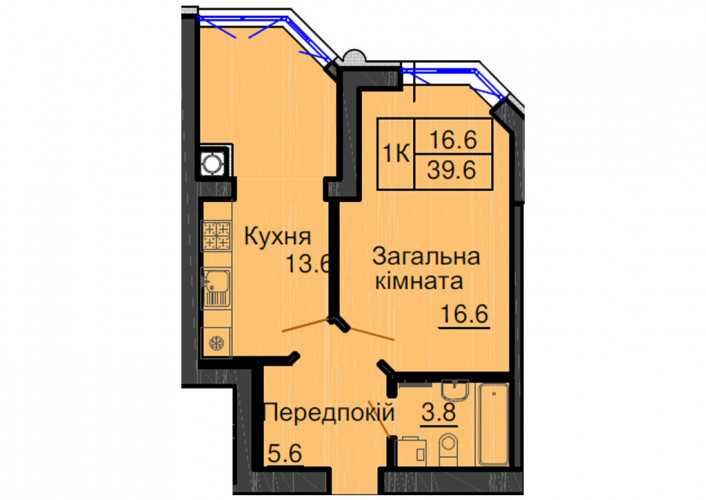‼️З ДОКУМЕНТАМИ‼️Продам 1к квартиру 41м2 ЖК  Софія Резиденс Резиденція