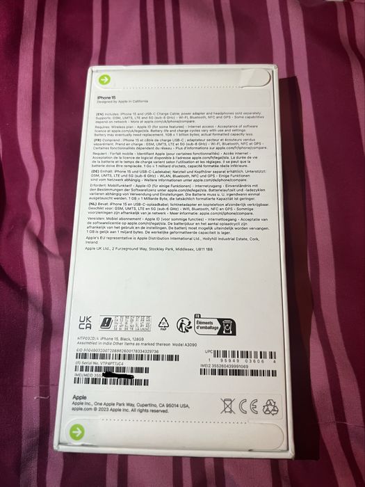 Sprzedam nowego Apple iPhone 15 w kolorze Blue (niebieski), 128 GB.