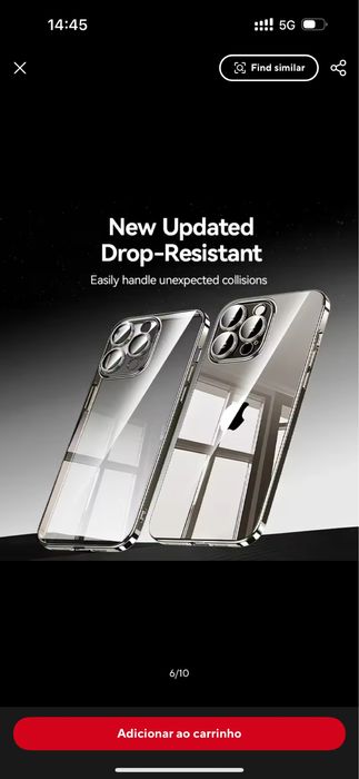 Capa transparente para iPhone 15 Pro Max