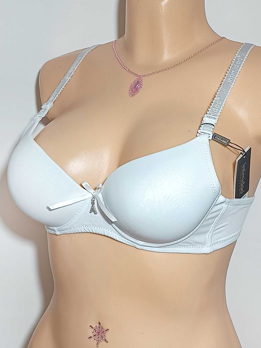 Intimidao gładki biustonosz super mega push up biały Stanik 75A super