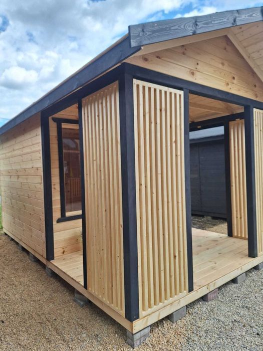 Od ręki ! domek drewniany 3x3+3x2, domek z tarasem, domek ogrodowy