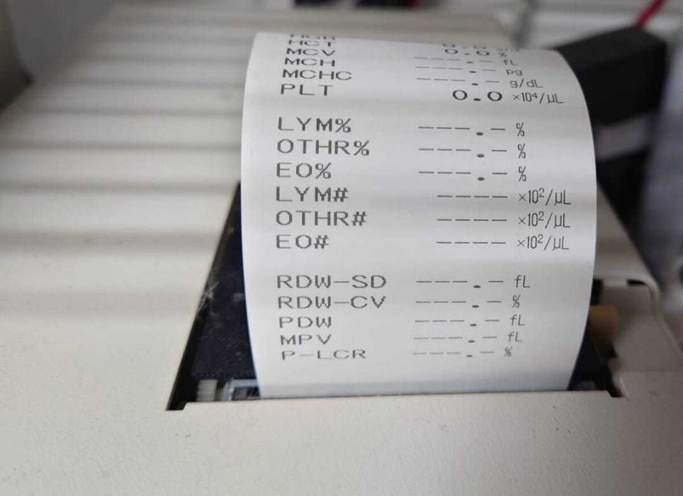 Analisador hematologico pocH-100iV Hemograma uso Veterinario