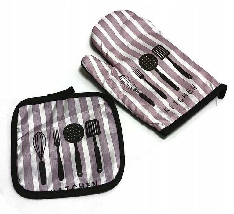 SUPER Rękawica Kuchenna 25x17 cm + Podkładka 16X16 cm DOBRA JAKOŚĆ !!!