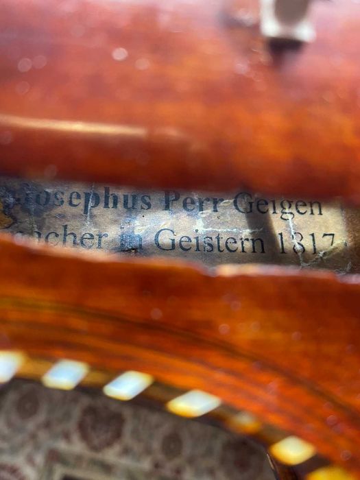Josephus Perr  Geigen 1817 скрипка майстрова iнкрустована!