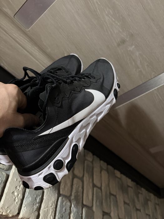Кросівки чоловічі Nike React Element 55 Black White BQ6166-003 -29см /оригинал