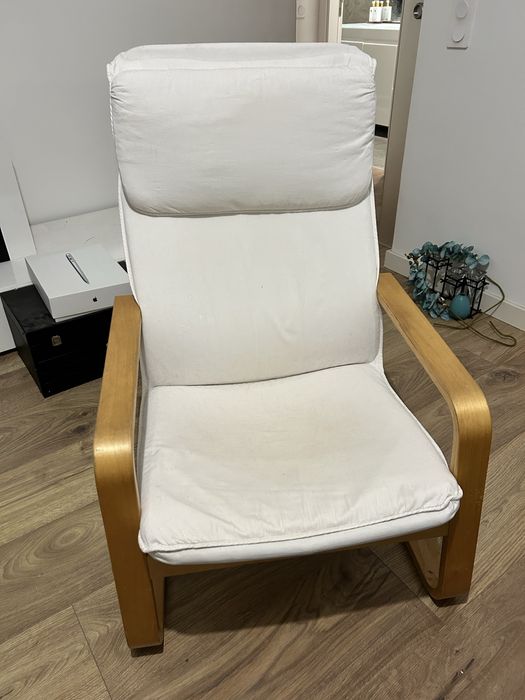 Cadeira Poltrona - IKEA -  Relax em Madeira com Almofada