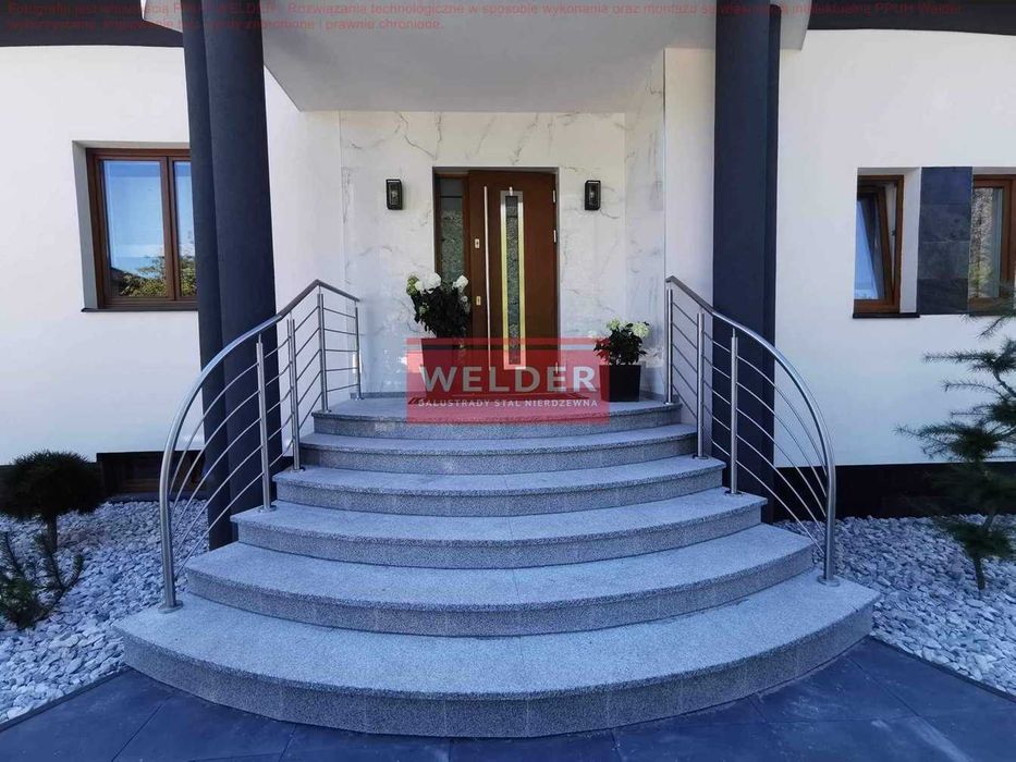 Balustrada Barierka Balkon nierdzewna Harfa Szklana Portfenetr