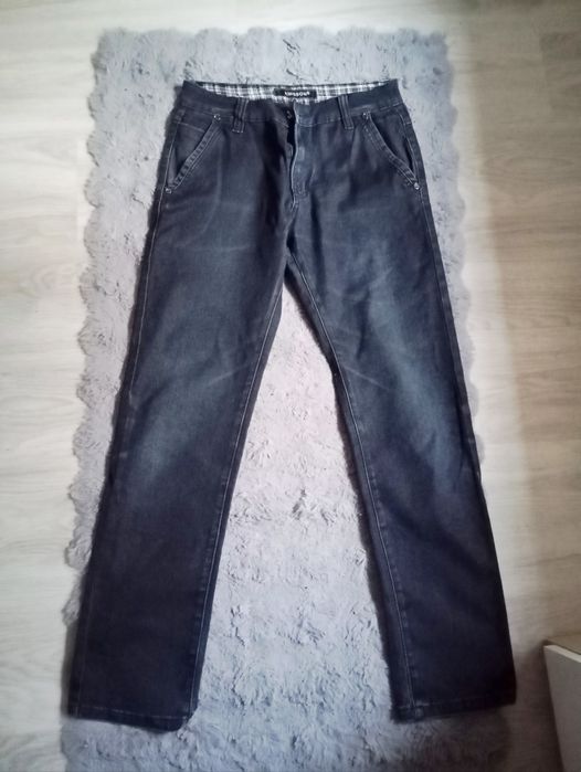 Spodnie Męskie Jeansy  czarne Kingbon rozmiar L