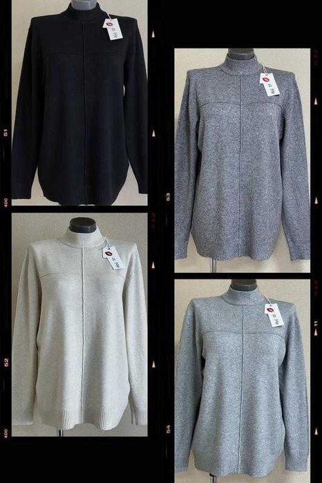 Стильний,комфортний, подовжений светр,з кашеміром,горло-стійка,р.50-56