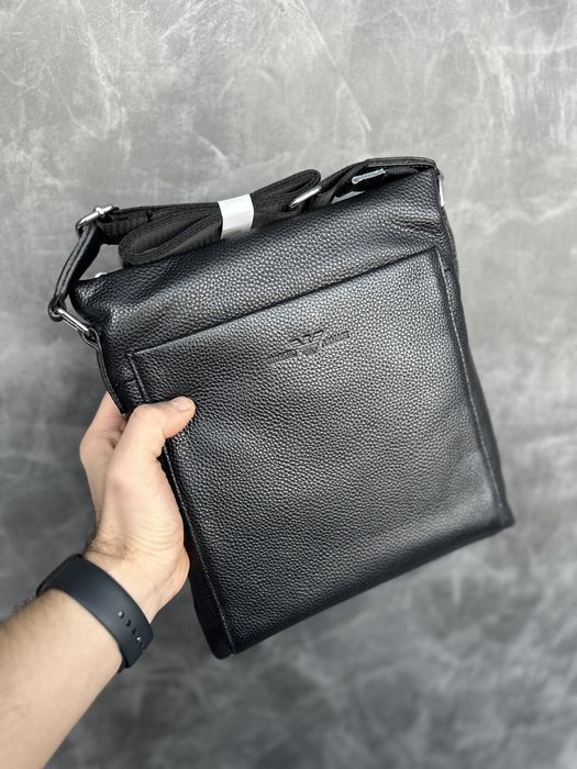 Мужская кожаная сумка Армани чоловіча сумка на через плече