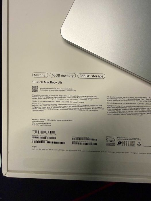 MacBook Air M4 13,6'' Używany