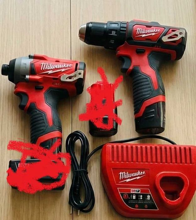 TYLKO DZIŚ - Milwaukee M12: Wkrętarka+Zakrętarka+Bateria. STAN IDEALNY