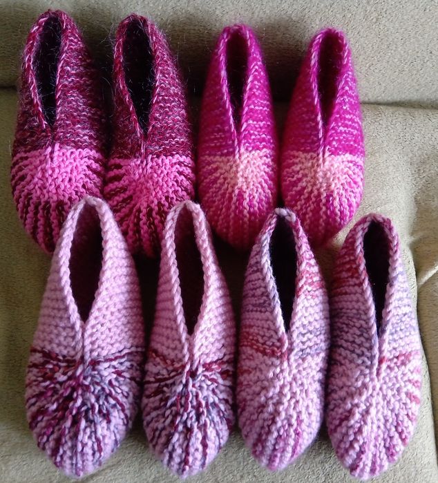 Kapcie wełniane ręcznie robione