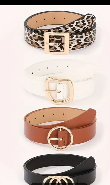 Pasek skórzany z klamrą 120cm