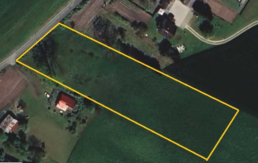 działka rolna w ciągu zabudowań