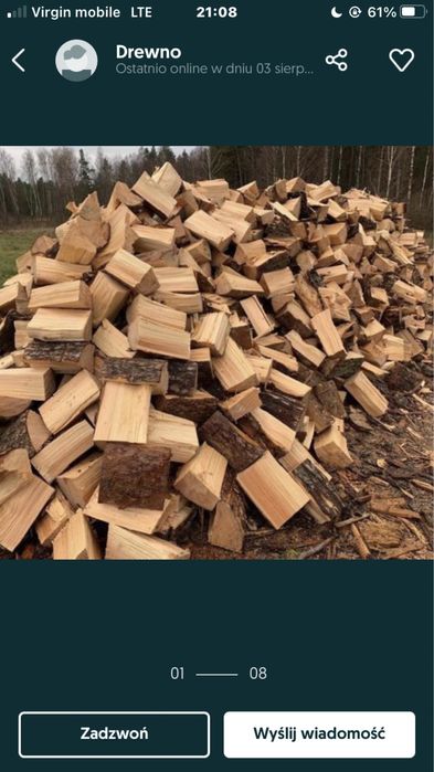 Drewno opałowe Drzewo sosna DĄB z transportem