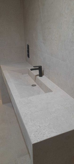 Umywalka z płytek / gresowa na wymiar | Łazienki kompleksowo