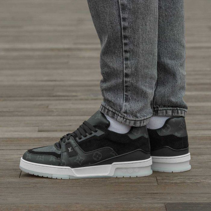 Мужские Кроссовки кеды (40-45) Стильная обувь черная премиум