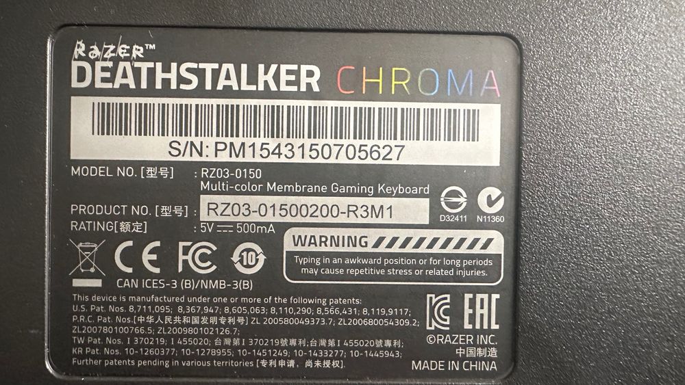 Klawiatura RAZER Deathstalker Chroma