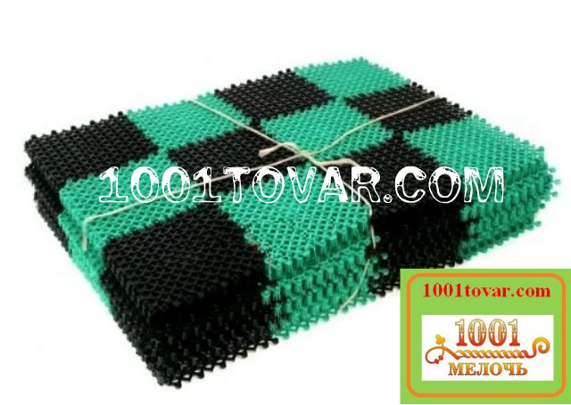 Грязезащитный резиновый коврик "Соты" на ступени с бортиком 90х30х0,5