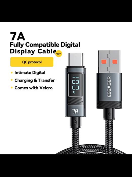 Kabel USB C z wyświetlaczem