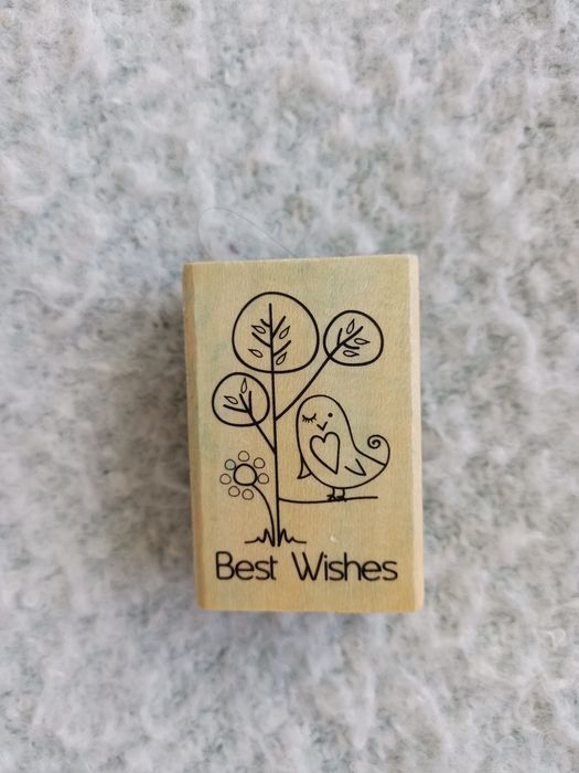 Drewniany stempel Best wishes