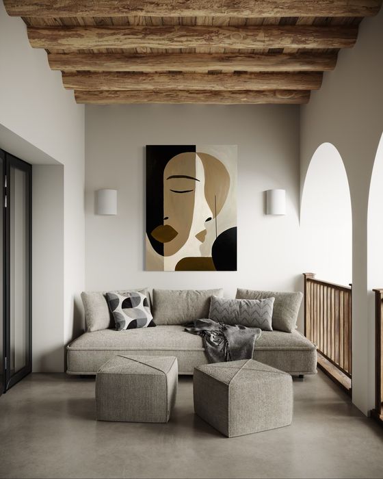 Obraz ręcznie malowany, abstrakcja do nowoczesnego wnętrza