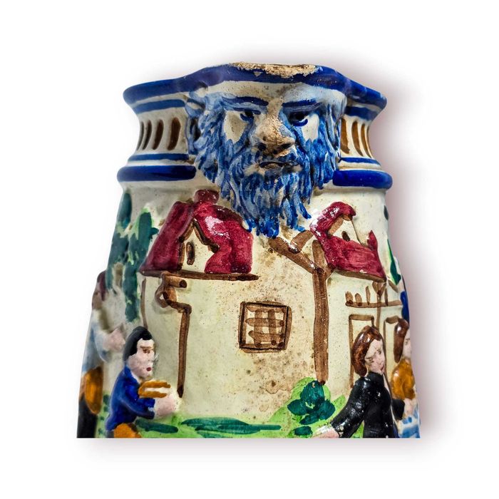 Jarro Cerâmica Aveiro 1939 – Cena Popular com Mascarão