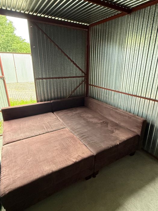 Sofa modułowa brązowa
