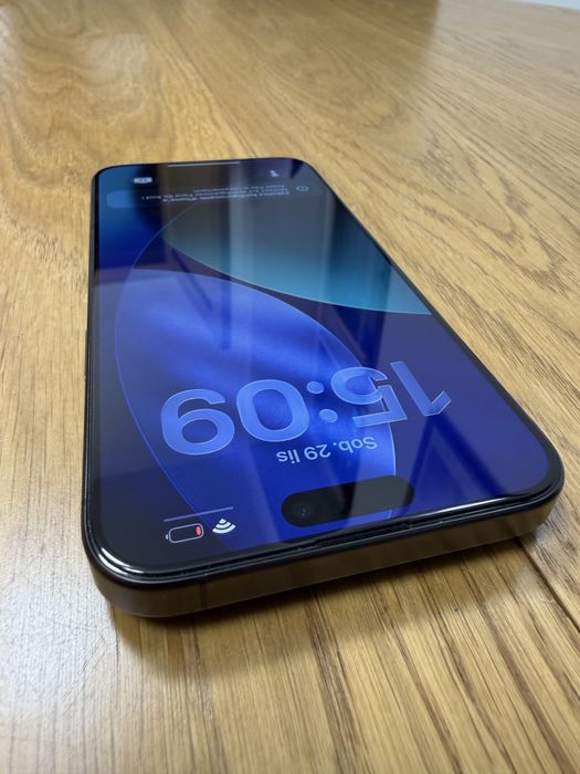 iPhone 15 Pro Max 256GB Tytan Czarny stan jak NOWY nieużywany kabel