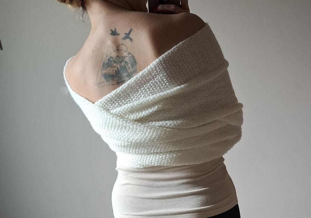 Etola ślubna ivory dwustronna kremowa