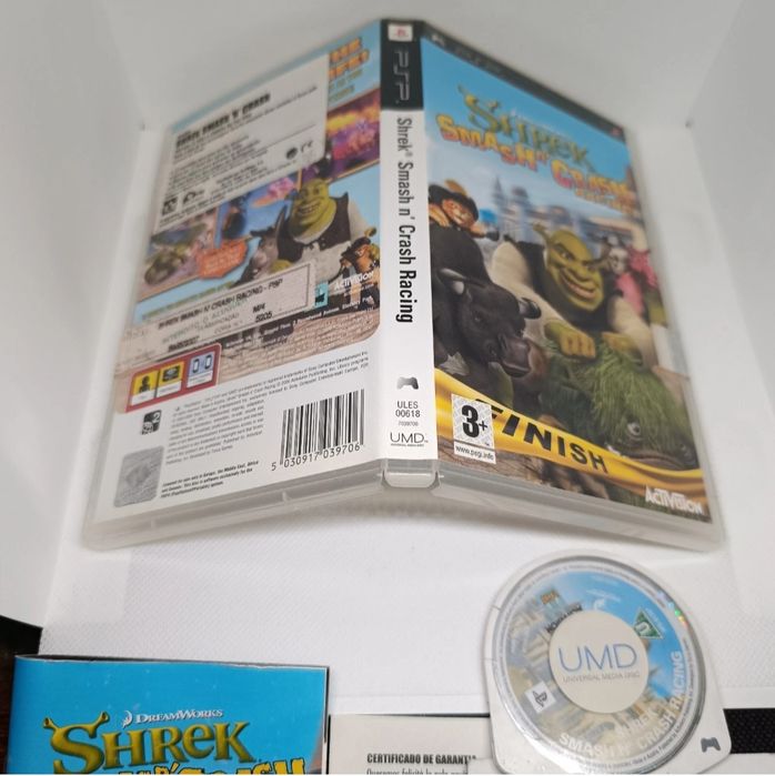 Shrek Smash N' Crash Racing PSP CIB Sony PlayStation Portable
