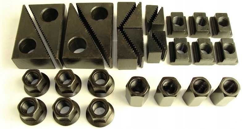 Płytki dociskowe Łapy mocujące M10/12mm kpl 58szt