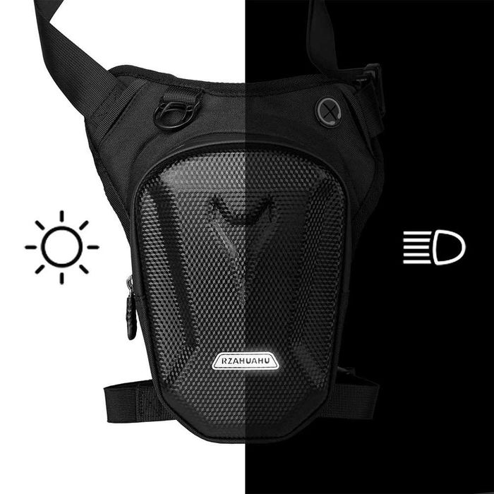 Bolsa Rígida de Perna e Cintura Impermeável para Moto - Design Durável