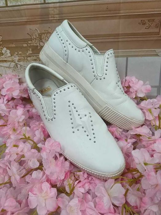 Buty damskie ASH białe skórzane slip-on rozmiar 40