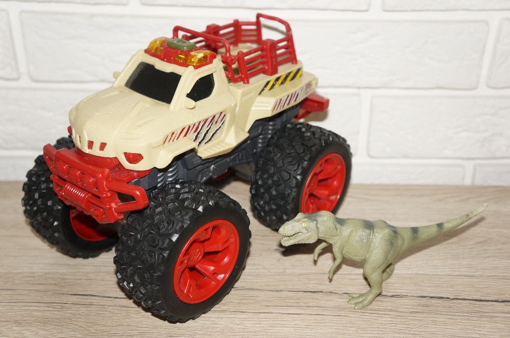 samochód terenowy + Dinozaur światło dźwięk Dino Chaser Dickie Toys