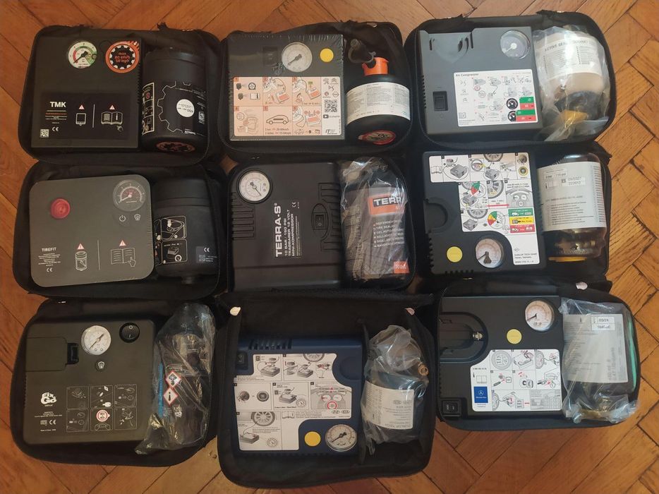 Продам автокомпрессор и комплекты с герметиком в сумке оригинал