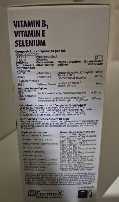Vitamin B1/E Selenium (100ml)