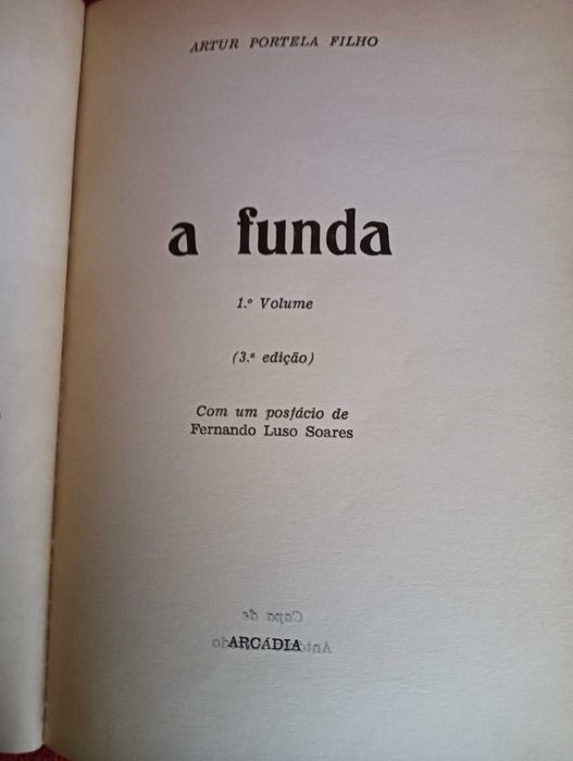 A Funda - Volume 1 - Artur Portela Filho - Arcádia