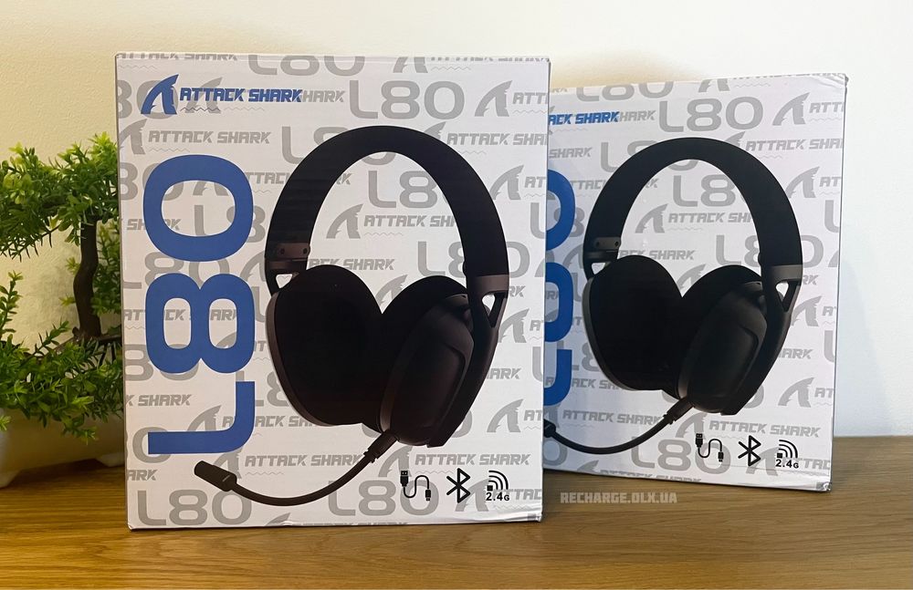 НОВІ Attack Shark L80 Wireless | ІГРОВІ БЕЗДРОТОВІ Навушники